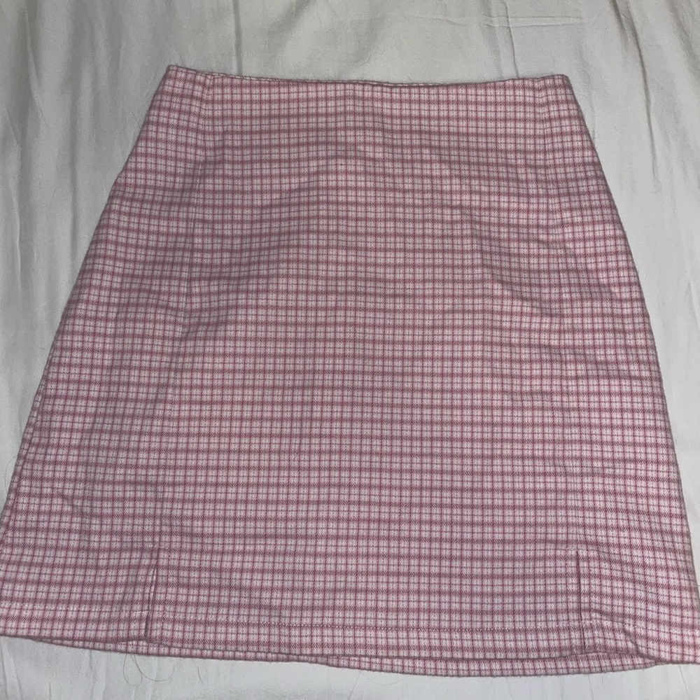 John Galt- Brandy Melville Pink Plaid Skirt